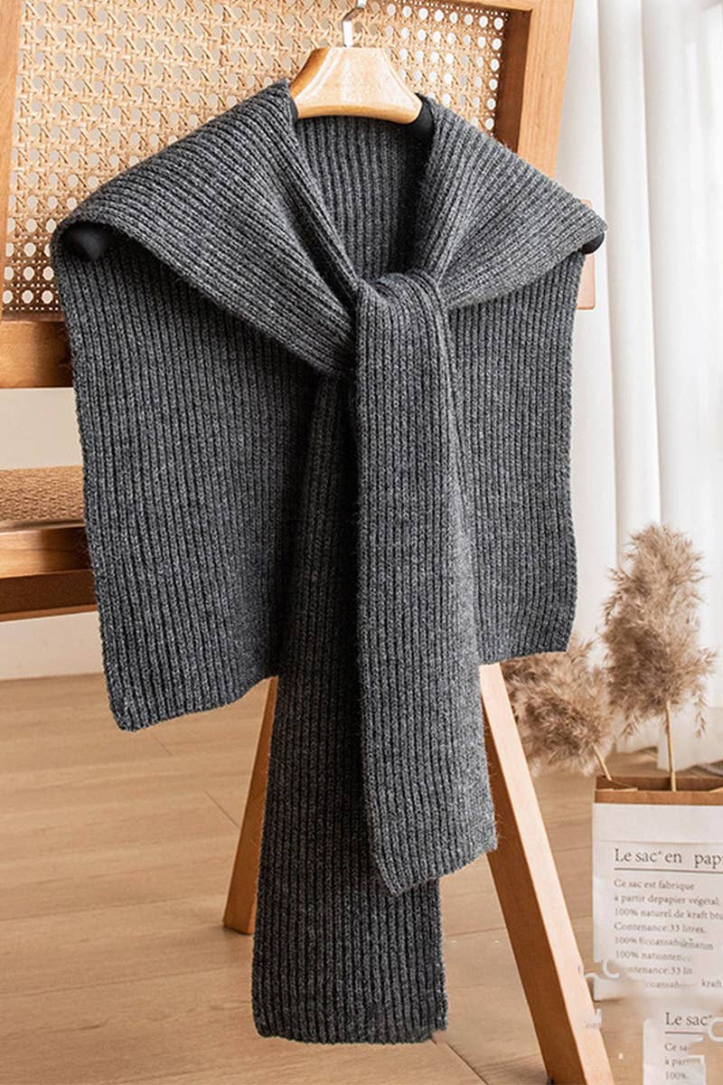 CWASC2726_AUTUMN AND WINTER STRIPED WOOL NECK SHAWL