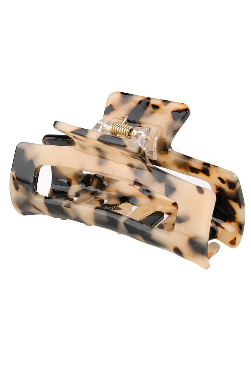 3.22" Tortoise Shell Flat Women's Hair Claw Clip_CWAHA0099