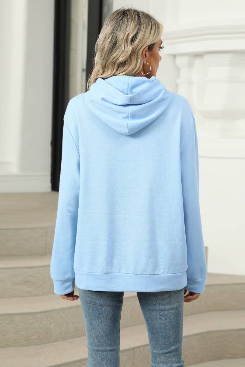 CWOHOL1028_SOLID COLOR HOODED POCKET LONG-SLEEVED HOODIE