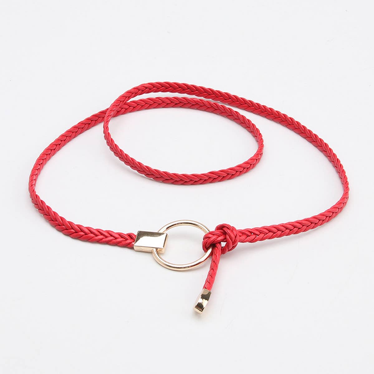 CWABE0929_CASUAL HAND-WOVEN THIN BELT