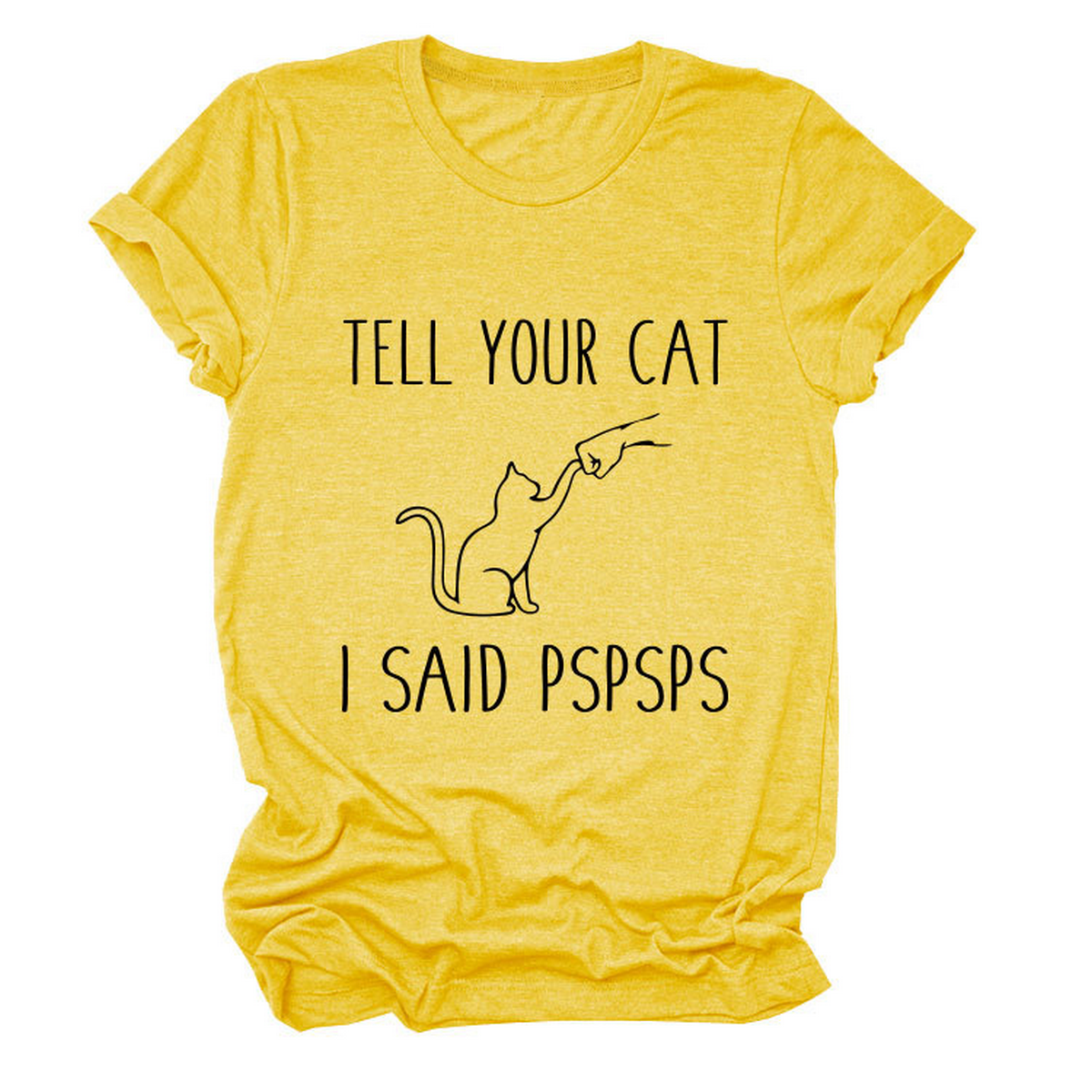 Casual Cat Print Tee ??Women?™s Short Sleeve Top_CWTTS1519