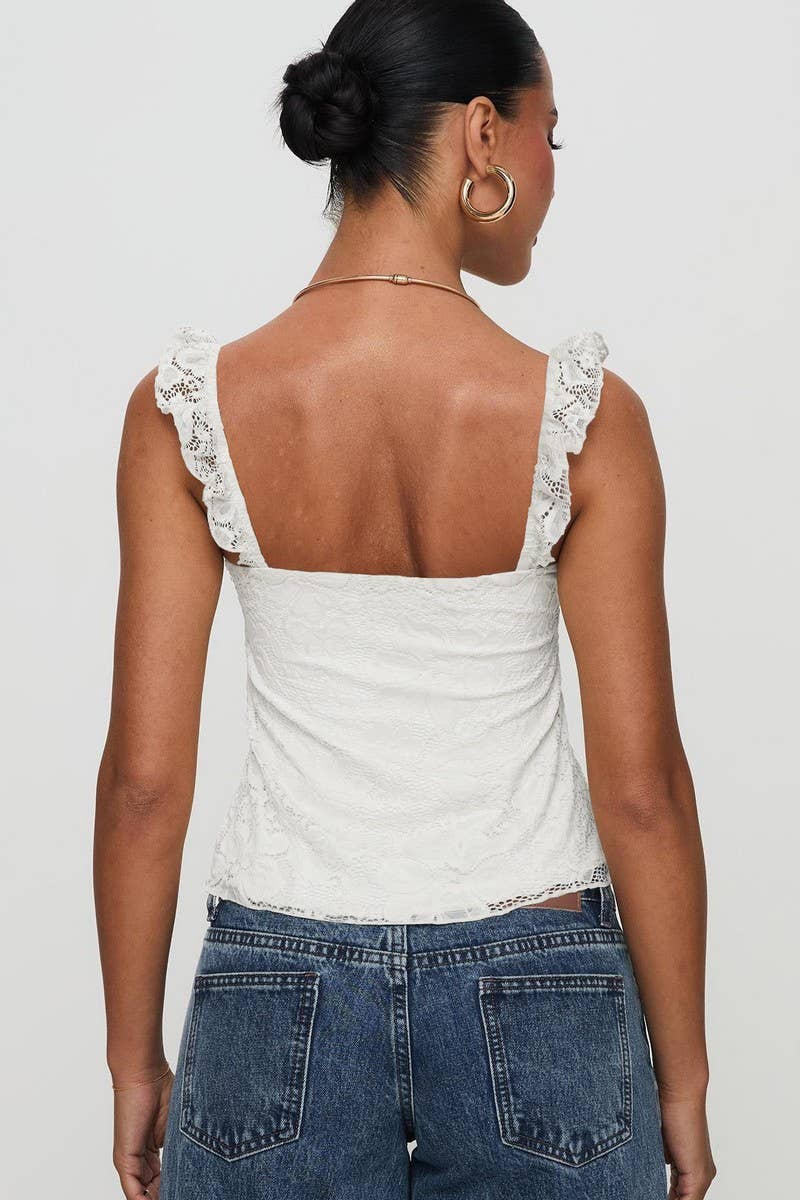 CWTTK0934_SOLID COLOR SEXY LACE PANEL CAMI TOP