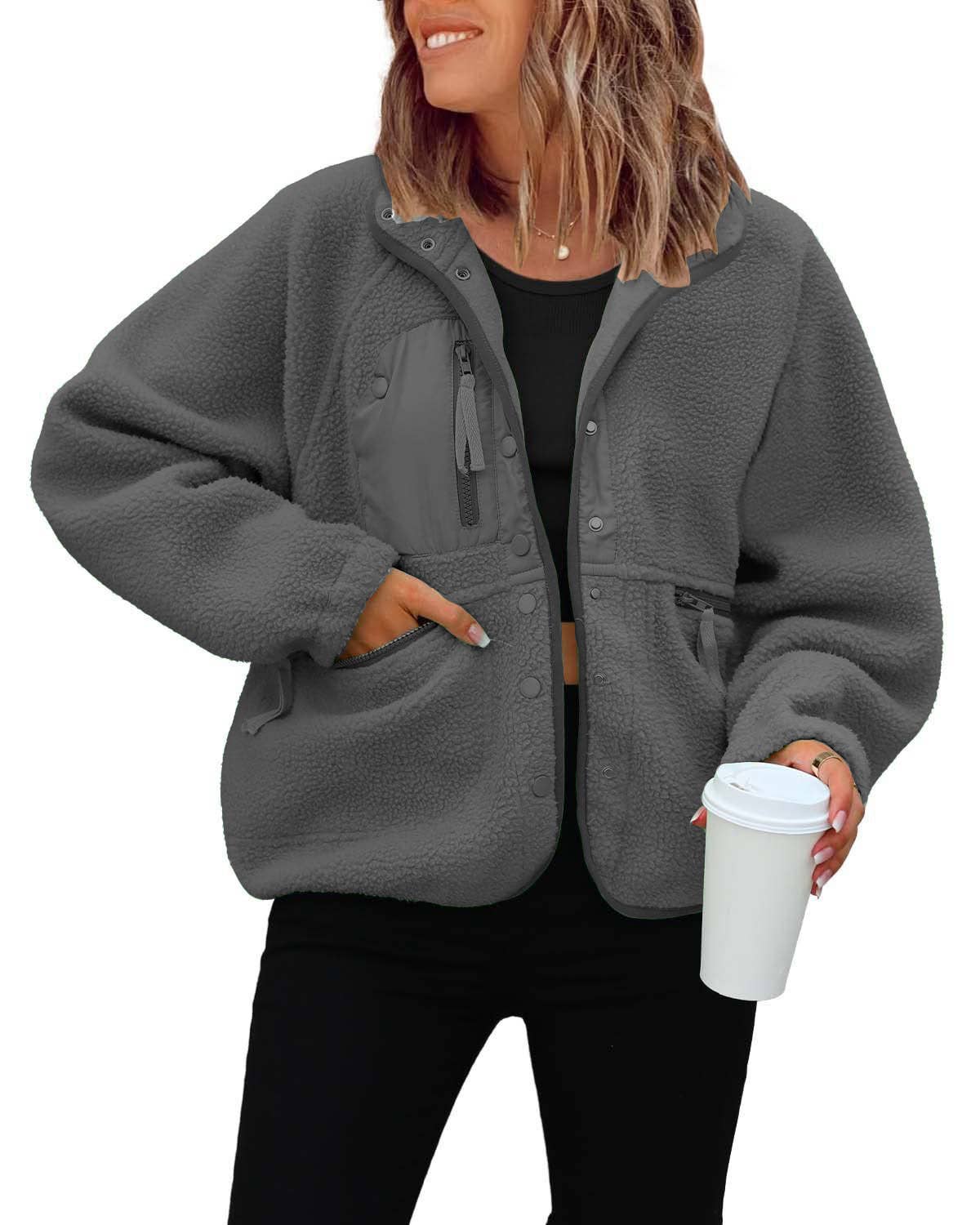 FLEECE JACKET SPORTS CASUAL HOODIE JACKET