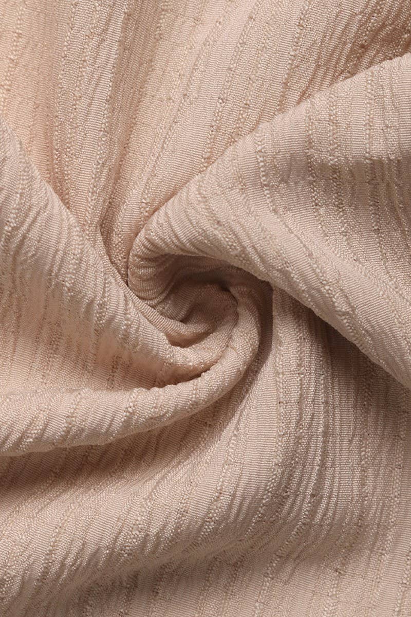 CWBLP1634_SOLID COLOR TEXTURED LACE-UP TROUSERS