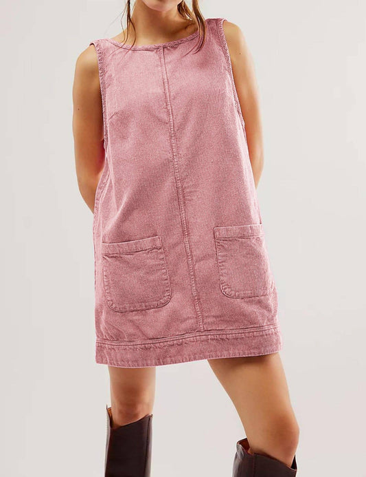 CASUAL CORDUROY SLEEVELESS TANK DRESS