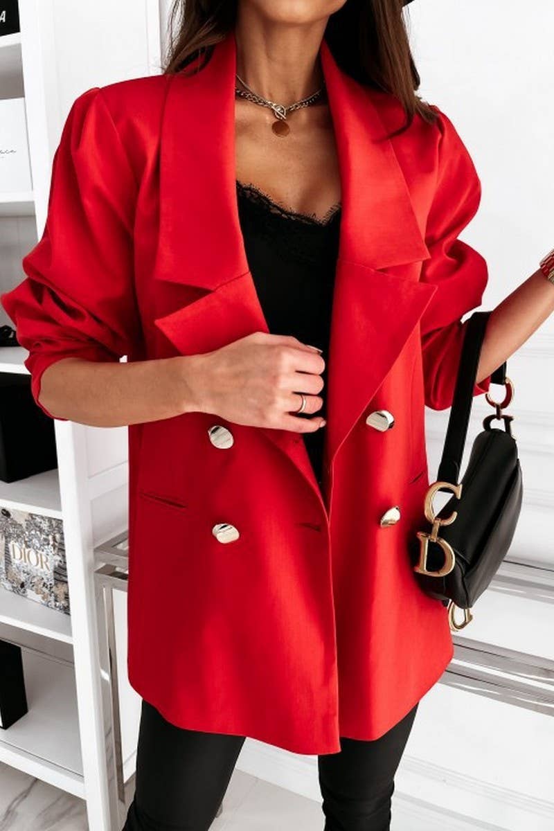 CWOBL00220_2025 WOMEN LONG SLEEVE LAPEL LOOSE BLAZER JACKET