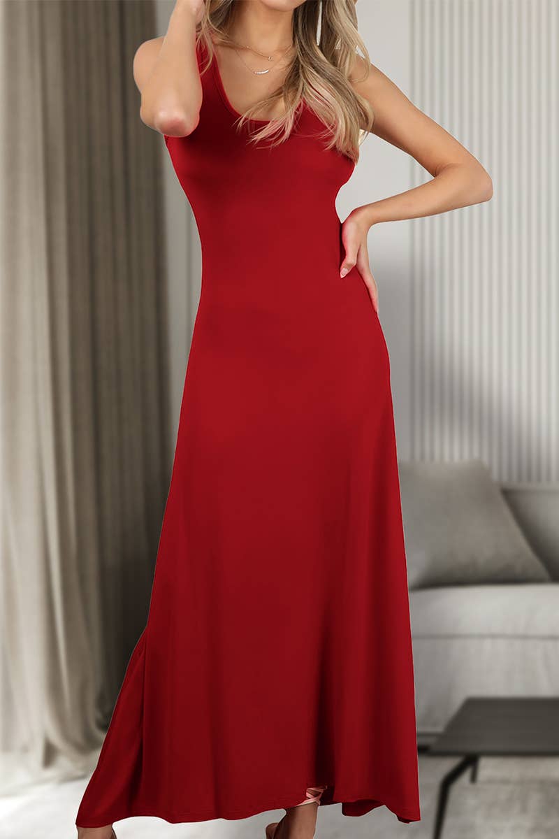 AWDMD281-P_SLEEVELESS TANK TOP STYLE MAXI DRESS