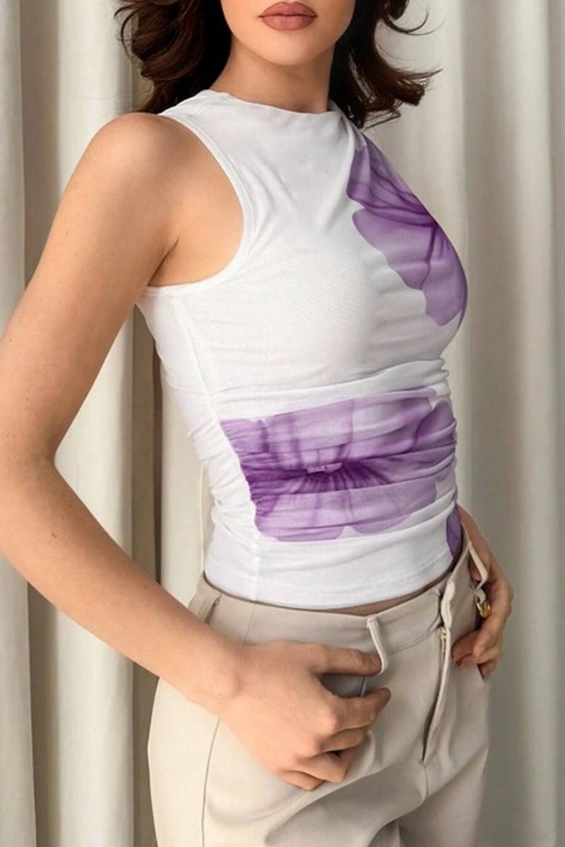 CWTBLSL0730_2025 NEW COOL STREET STYLE PRINTED MESH VEST