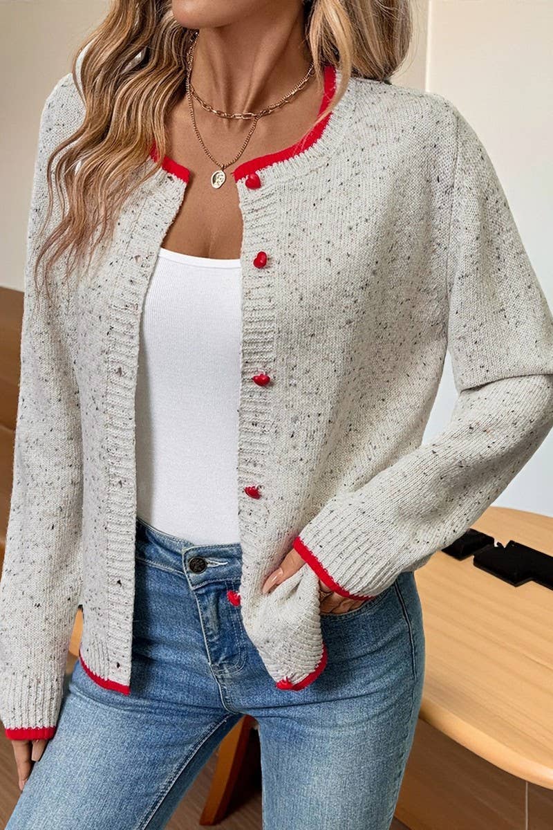 CWOCAL00596_CASUAL COLORBLOCK KNIT CARDIGAN JACKET