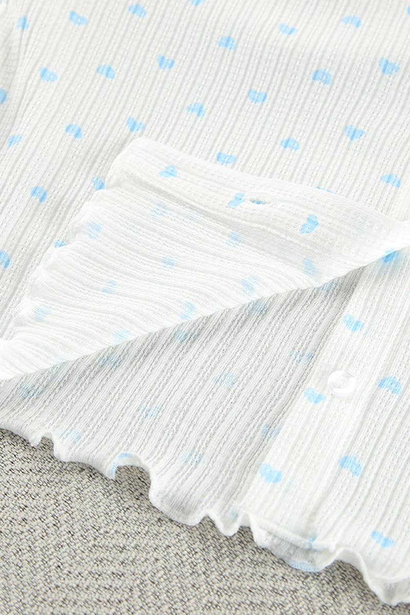 CWSPJ00525_KNIT HEART PAJAMA SET WOMEN 3 PIECE LOUNGEWEAR