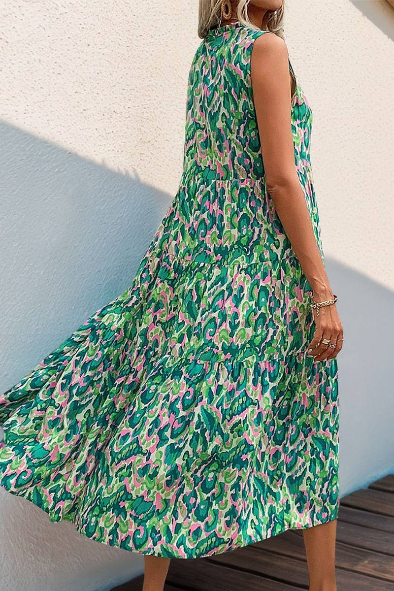 CWDMD2512_SLEEVELESS BOHEMIAN LONG DRESS