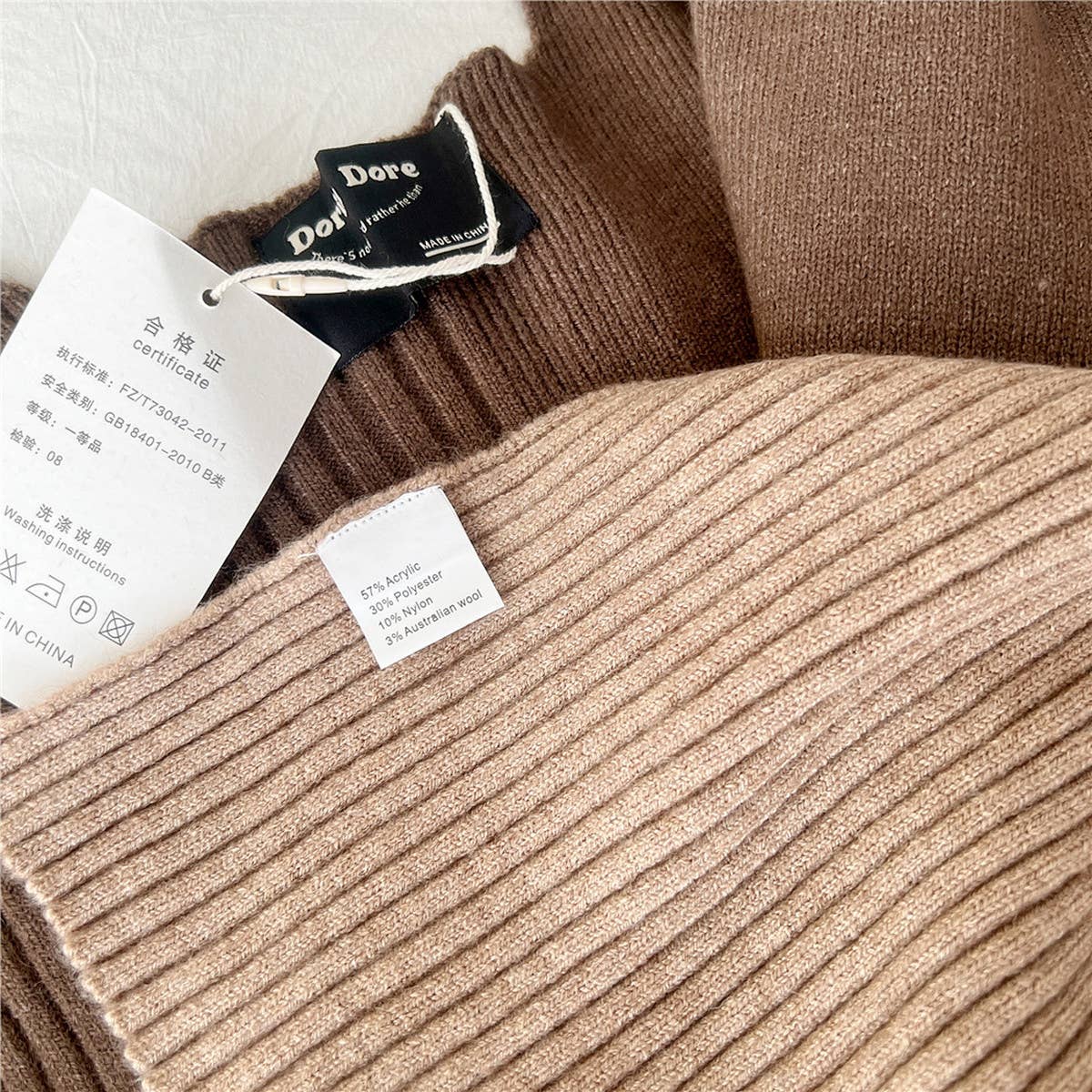 CWASC2383_KNITTED SHAWL KNOTTED SHIRT WOMEN'S SCARF