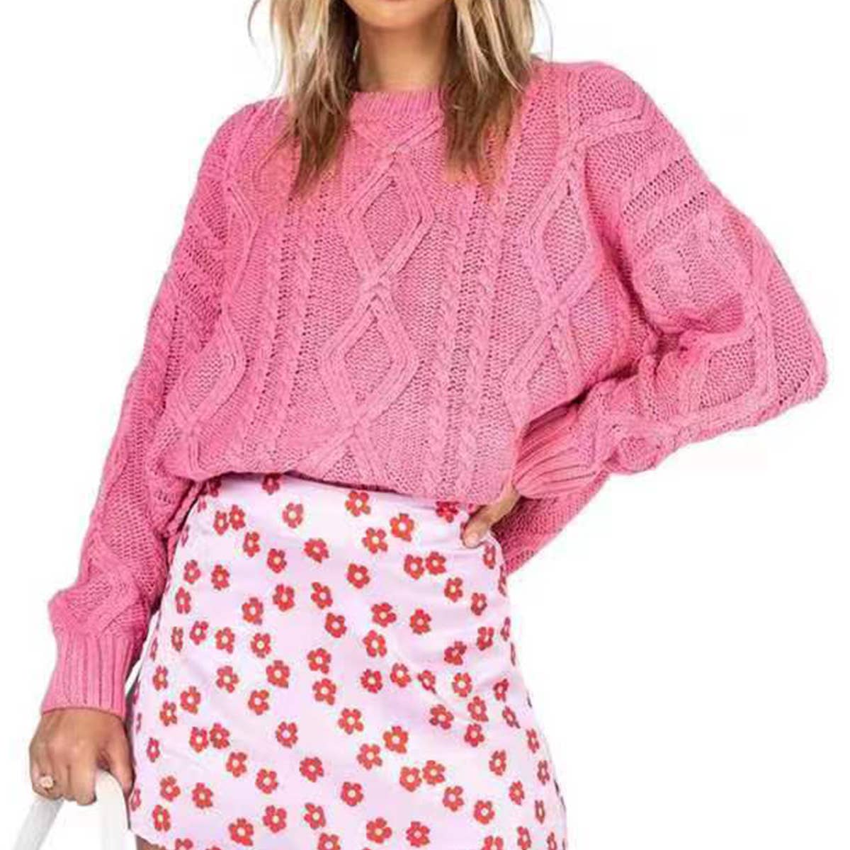 COMFORTABLE CREW-NECK LONG-SLEEVED SWEATER