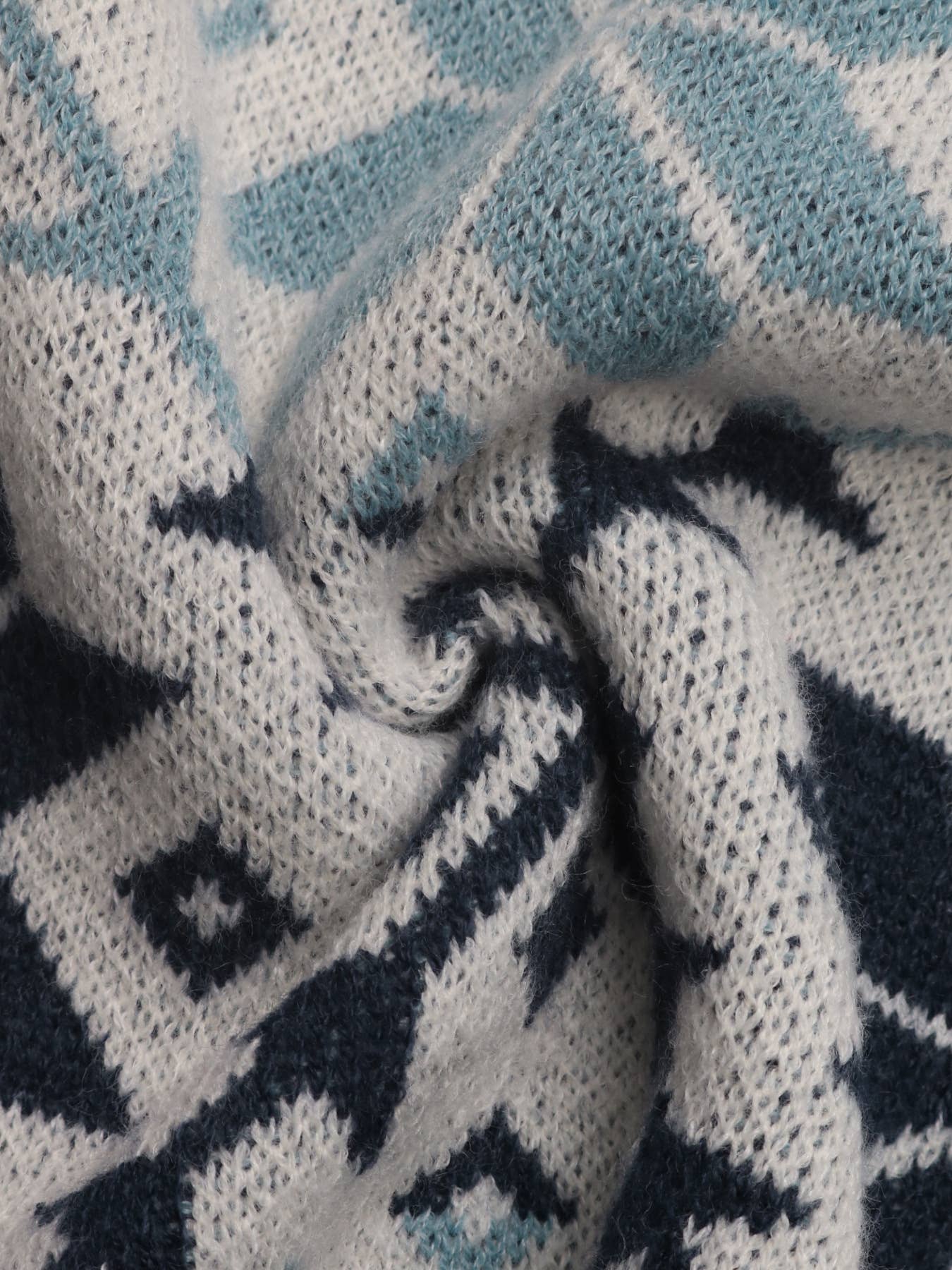 CASUAL WOMEN CREW-NECK PULLOVER JACQUARD SWEATER