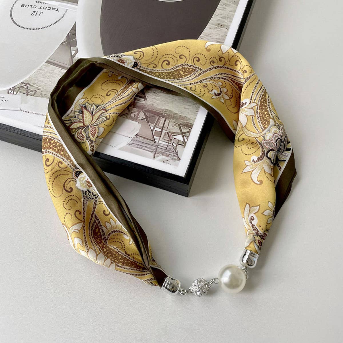Magnetic Silk Scarf Necklace ? Elegant Neck Wrap