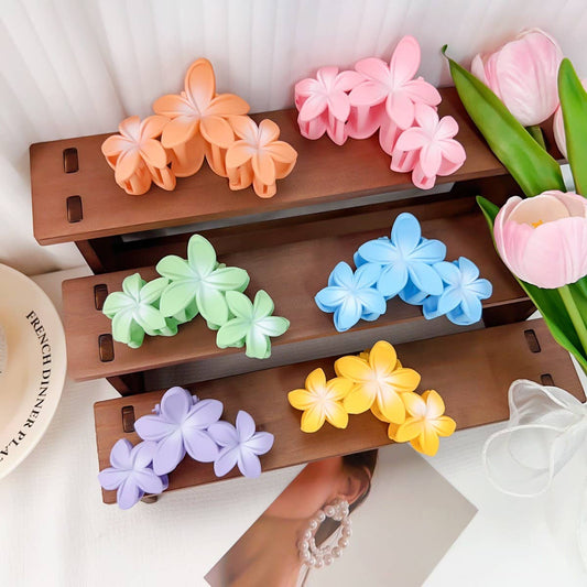 Candy Color Triple Flower Hair Claw Clip_CWAHA1583