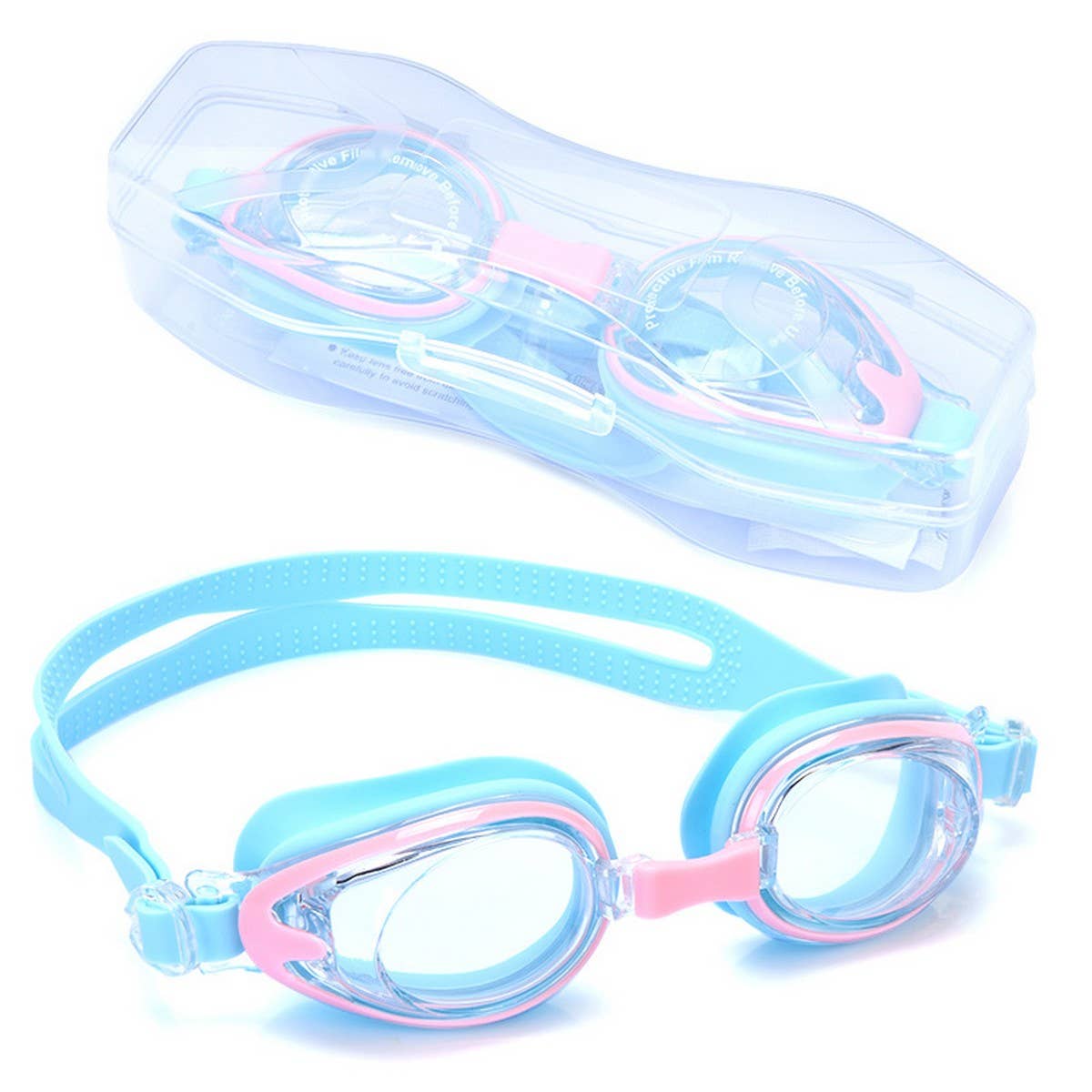 Kids Swim Goggles, HD Anti-Fog Waterproof Silicone