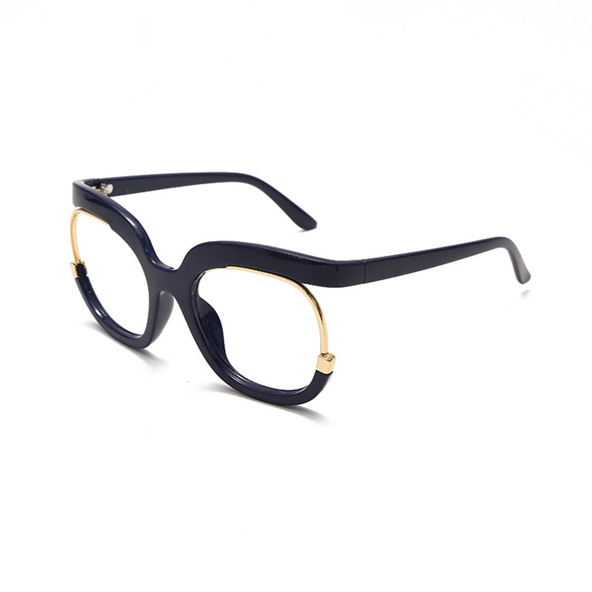 WOMEN ROUND-FRAMED GLASSES WITH LARGE FRAMES