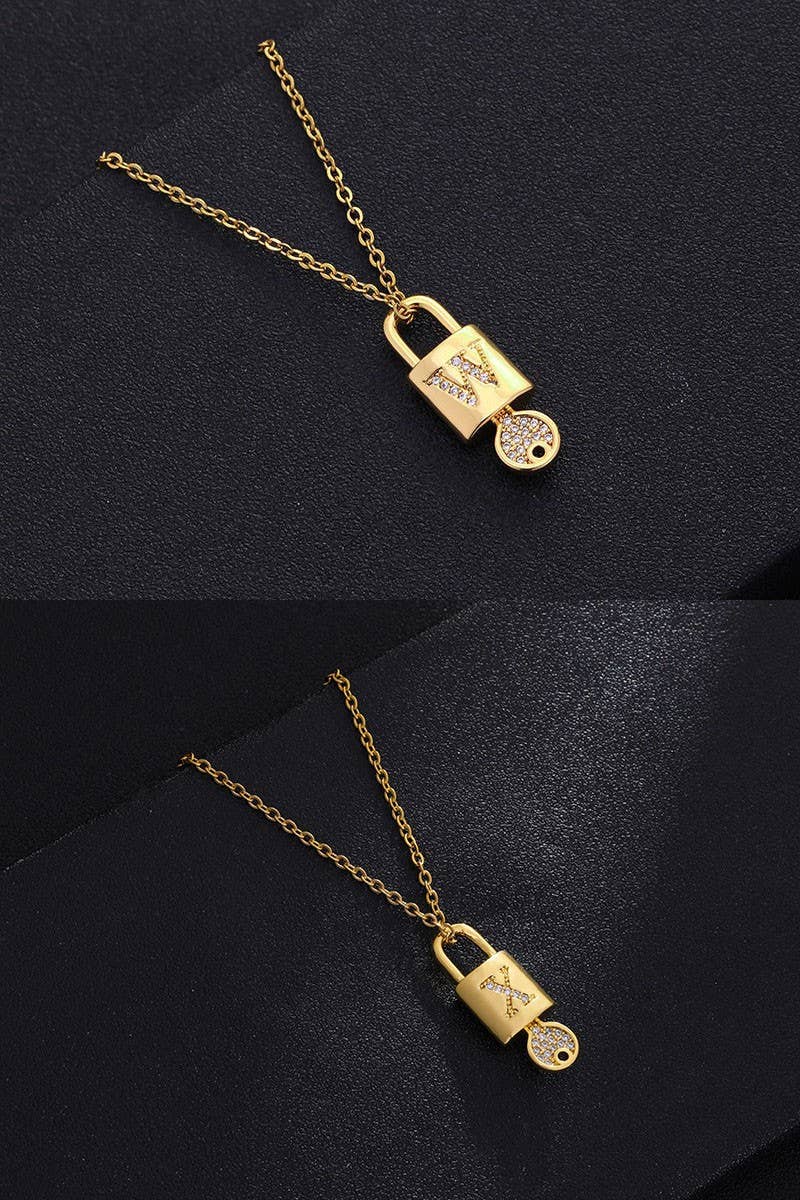 ALPHABET INITIAL PANDANT NECKLACE_CWAJE270
