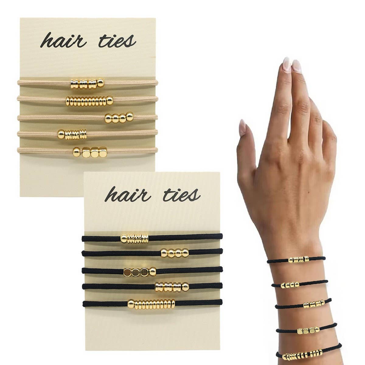 BRAIDED BOHEMIAN CARD HOLDER HAIR SCRUNCHIES_CWAHA2712