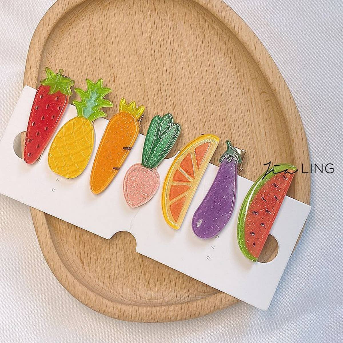 CHILDREN'S WATERMELON CARROT HAIR CLIP
