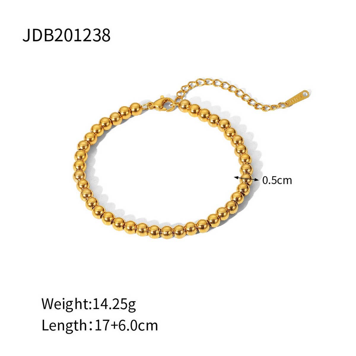 Titanium Zircon Open Bangle, No Fade, Luxury