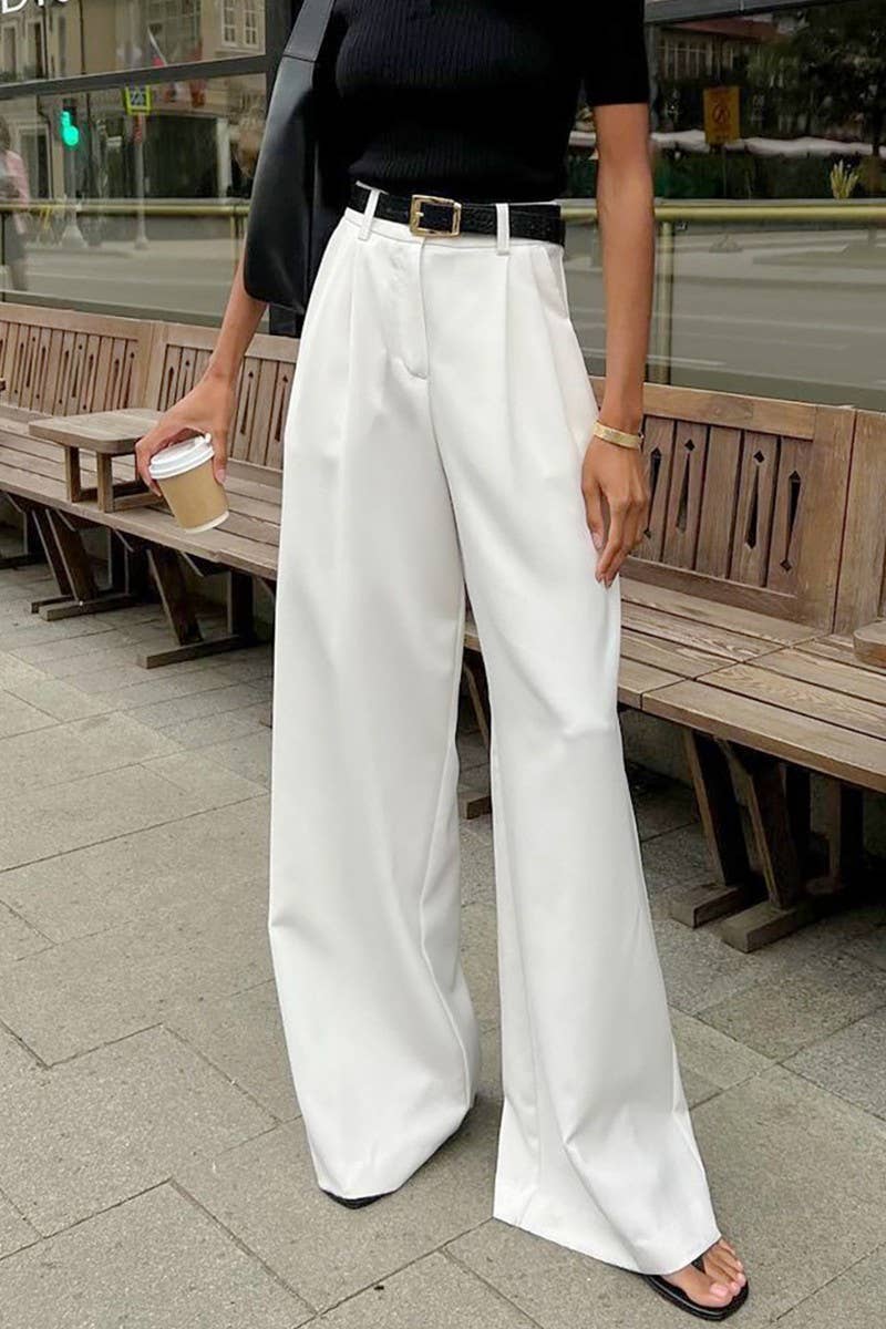 CWBLP1936_HIGH-WAISTED WIDE-LEGGED CASUAL TROUSERS