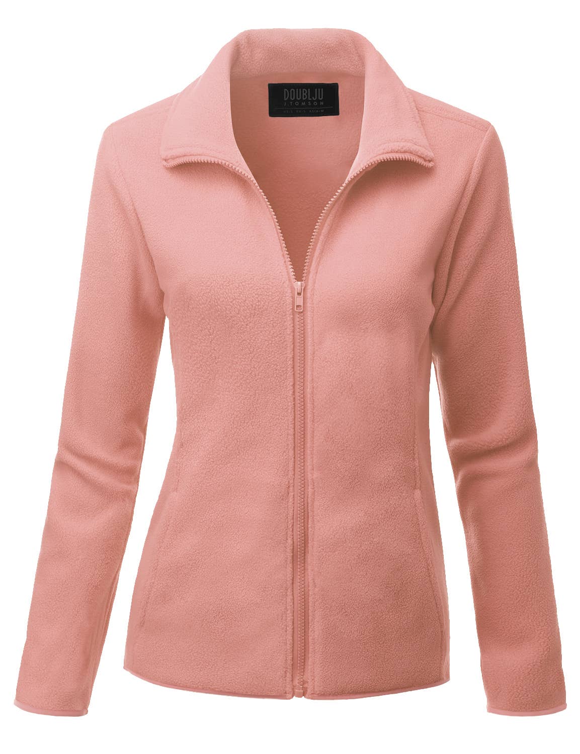 CWOJA693_Long Sleeve Full-Zip Thermal Basic Fleece Jacket