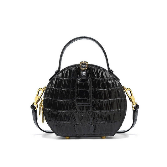 NEW CROCODILE PATTERN CROSSBODY SMALL ROUND BAG_CWAB3626