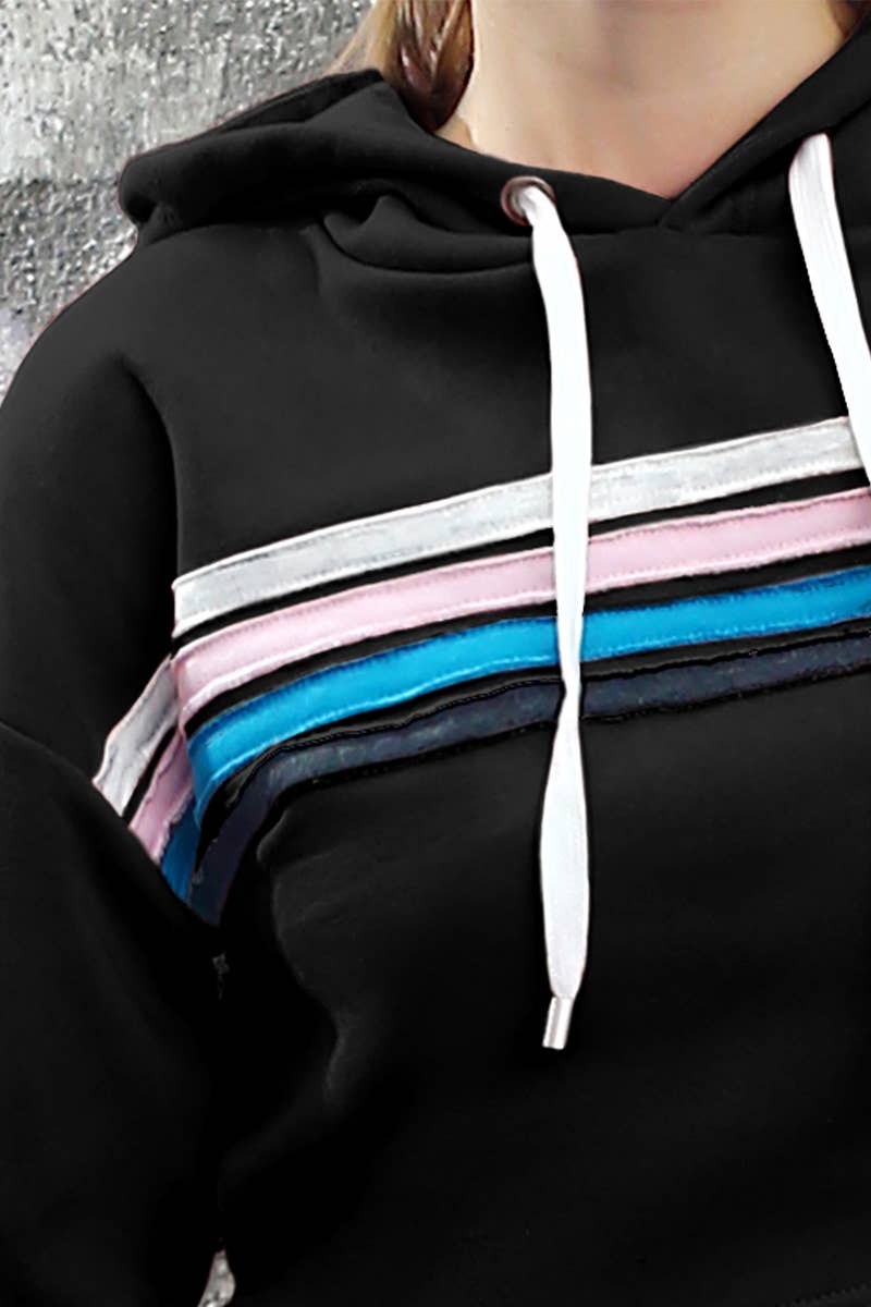 CWOHOL426_Lightweight Pullover Hoodie Cropped Sweatshirt