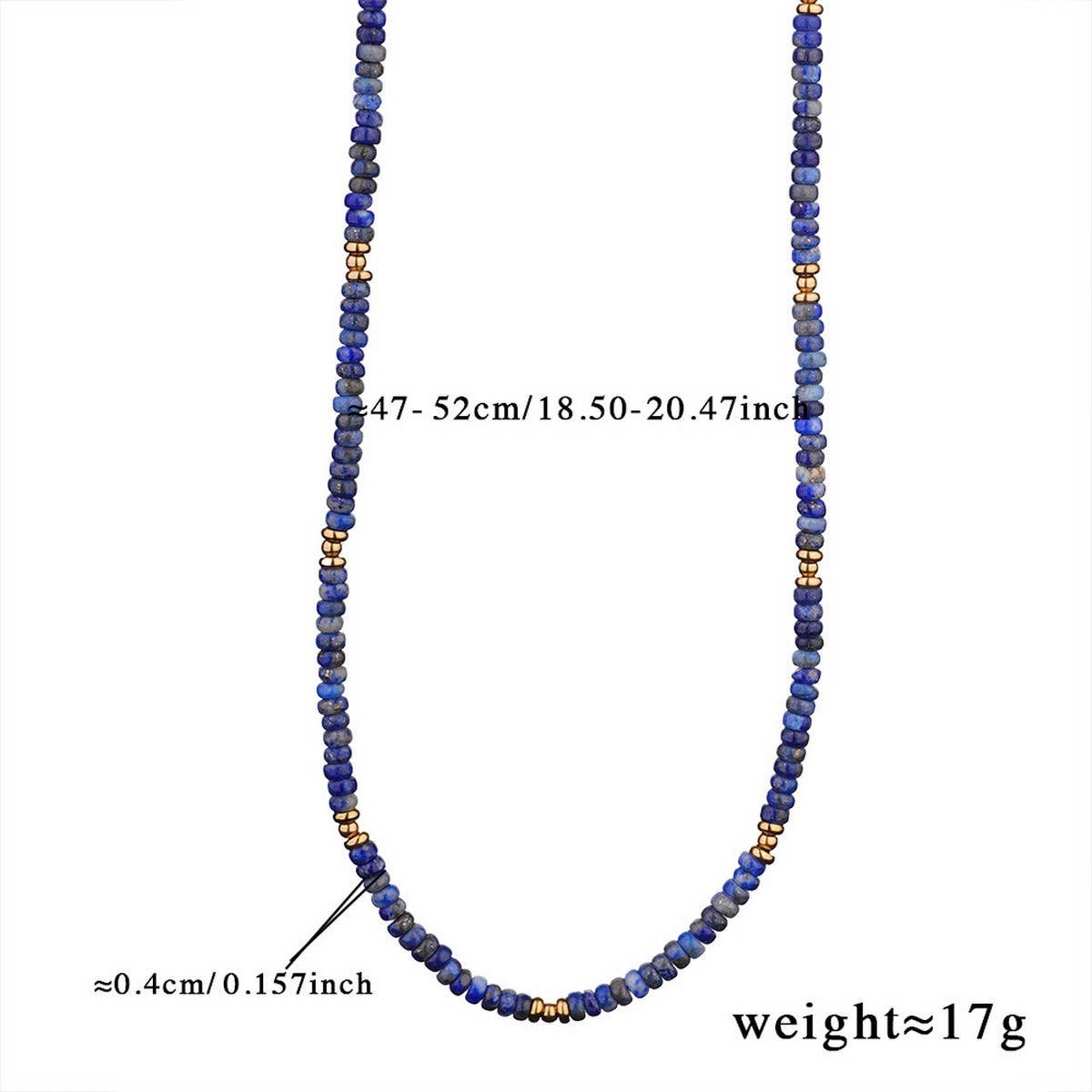 Unique Natural Stone Pearl Necklace Set with Lapis