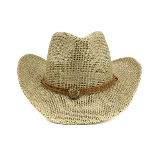 WESTERN COWBOY SUN SHADING STRAW HAT_CWAH1248