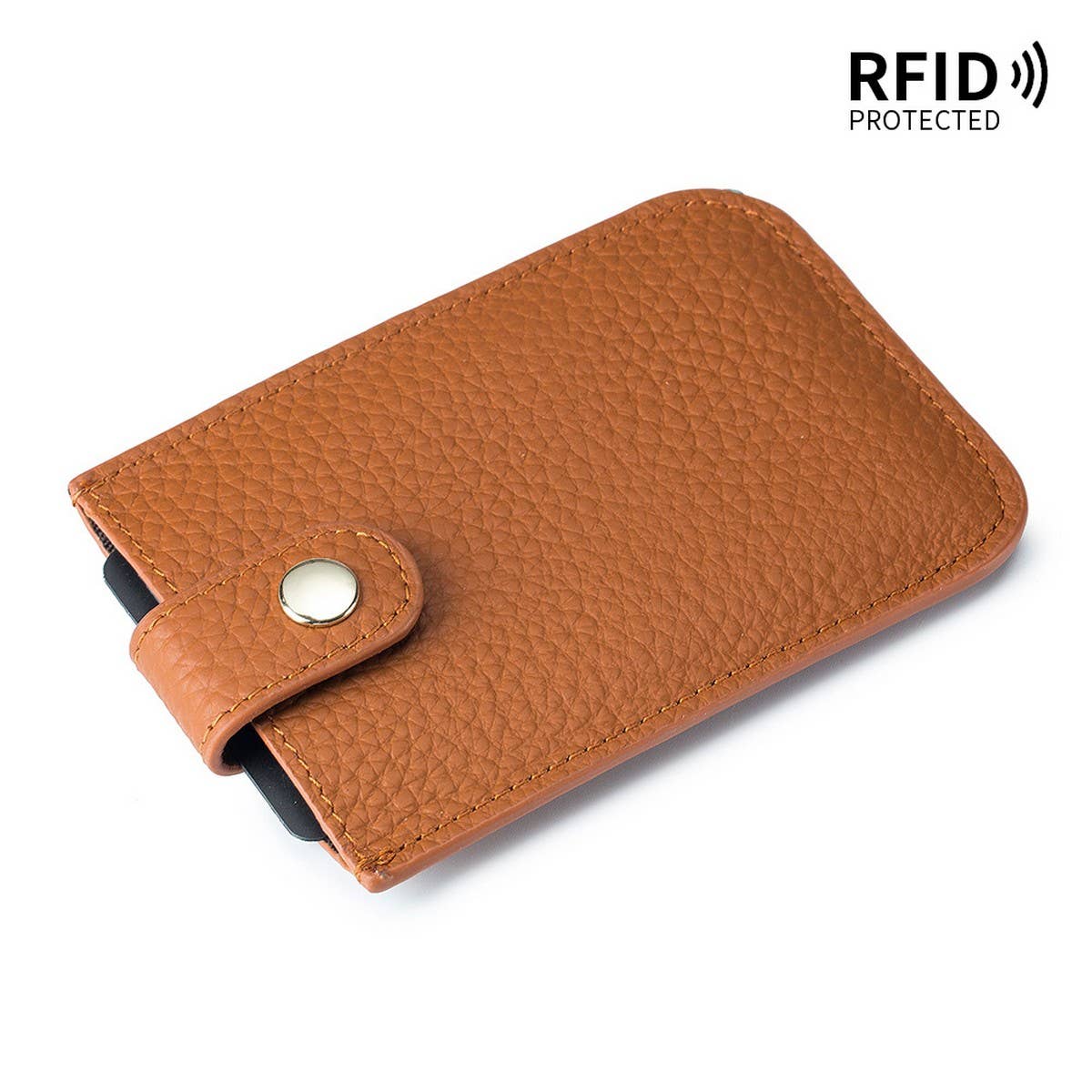 ULTRA-THIN LAYERED DRAWSTRING LEATHER CARD HOLDER_CWAB3825