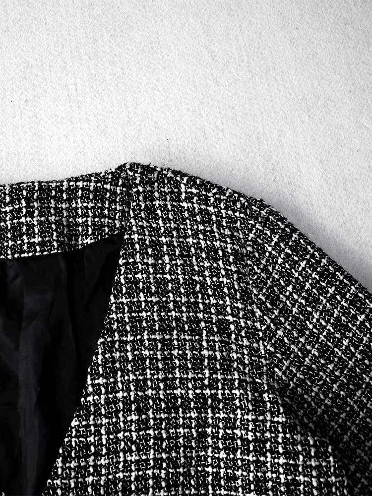 CASUAL KNITTED WOOLEN PEARL BUTTON CARDIGAN