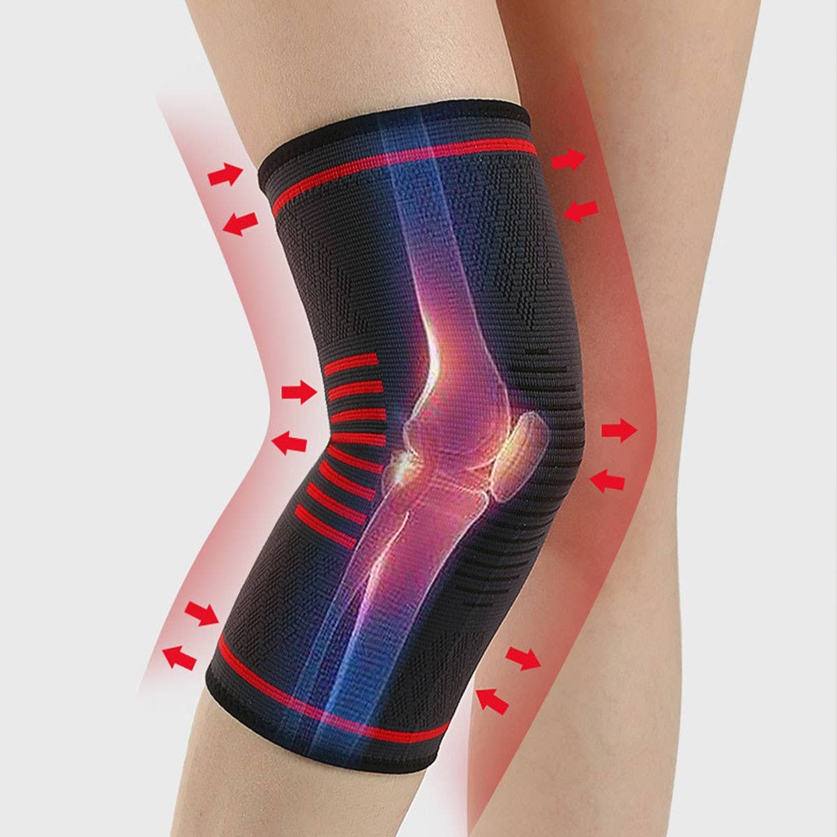 8-Bar Knit Sports Knee Brace for Basketball_CWMM7884