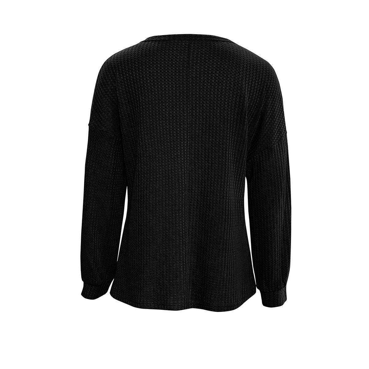 Button knitted casual fashionable knitted top