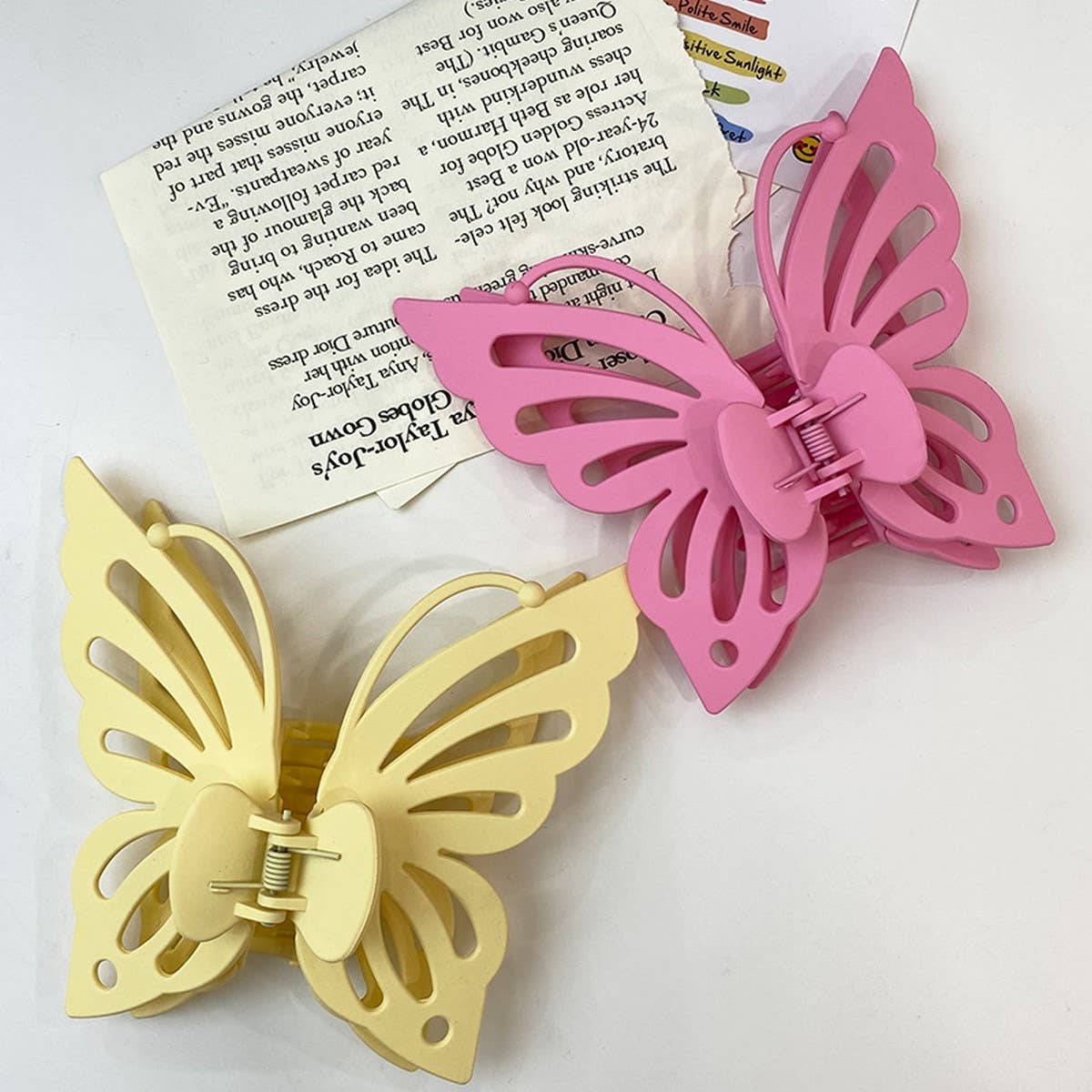 Frosted Acrylic Butterfly Claw Clip for Women