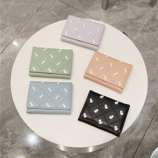 SMALL FRESH FLORAL SHORT TRI-FOLD WALLET_CWAB2554
