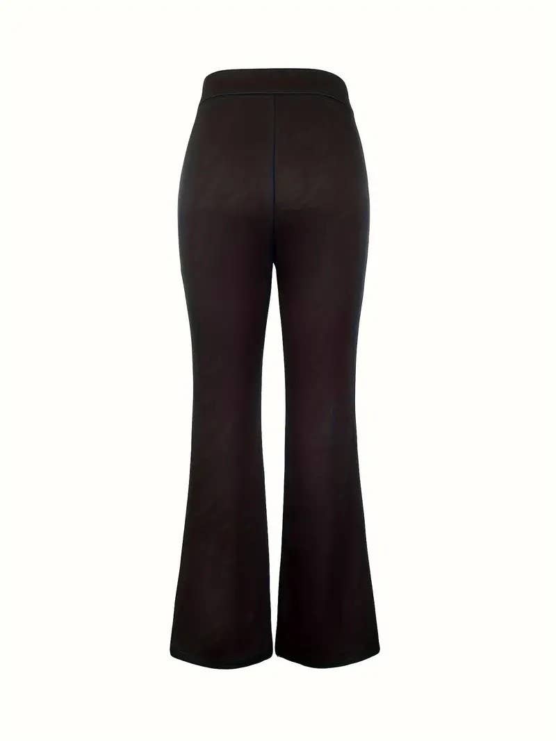 Elegant solid-color fashionable flared pants
