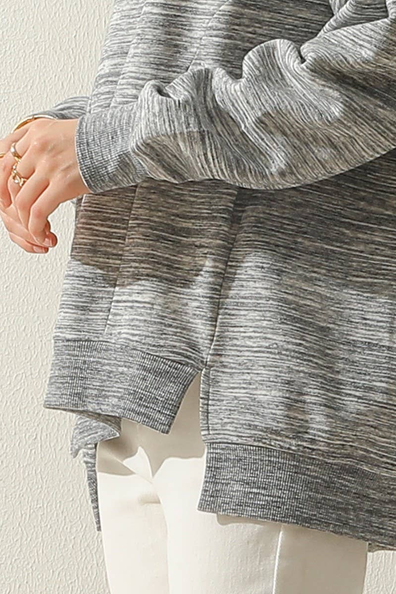 CWTTL905_LONG SLEEVE ROUND NECK CUT HEM SWEATSHIRT