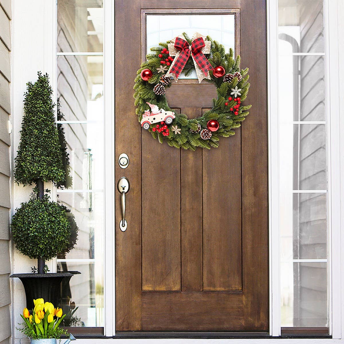 Nordic Style PE Wood Christmas Wreath Decor_CWAJE05400