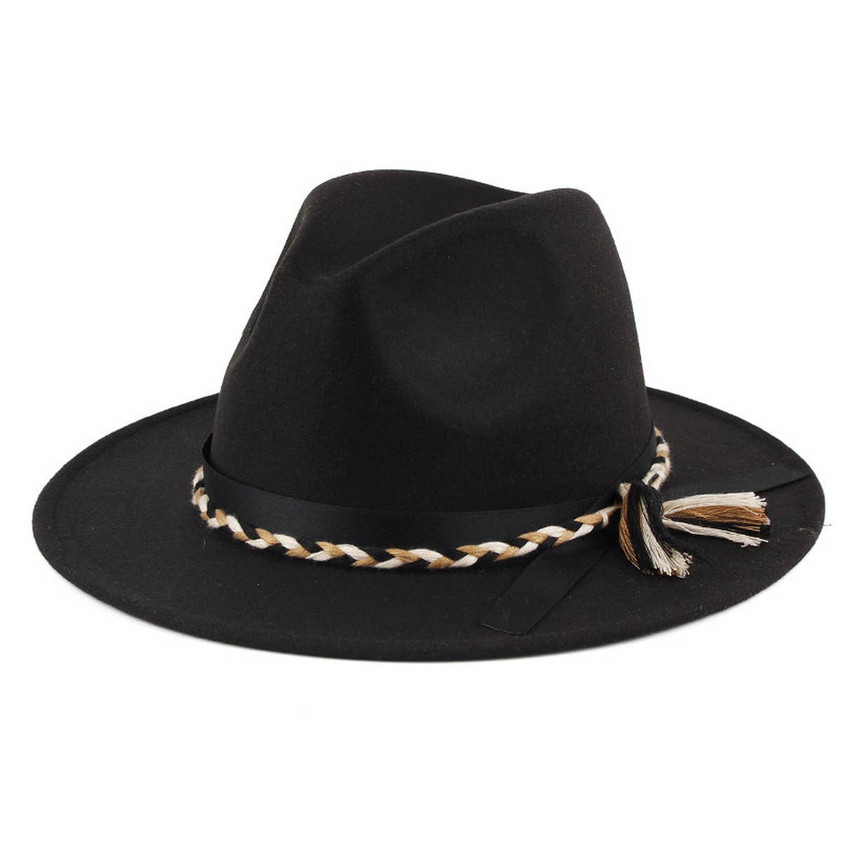 FASHION RETRO SOLID COLOR FELT HAT JAZZ HAT_CWAH0764