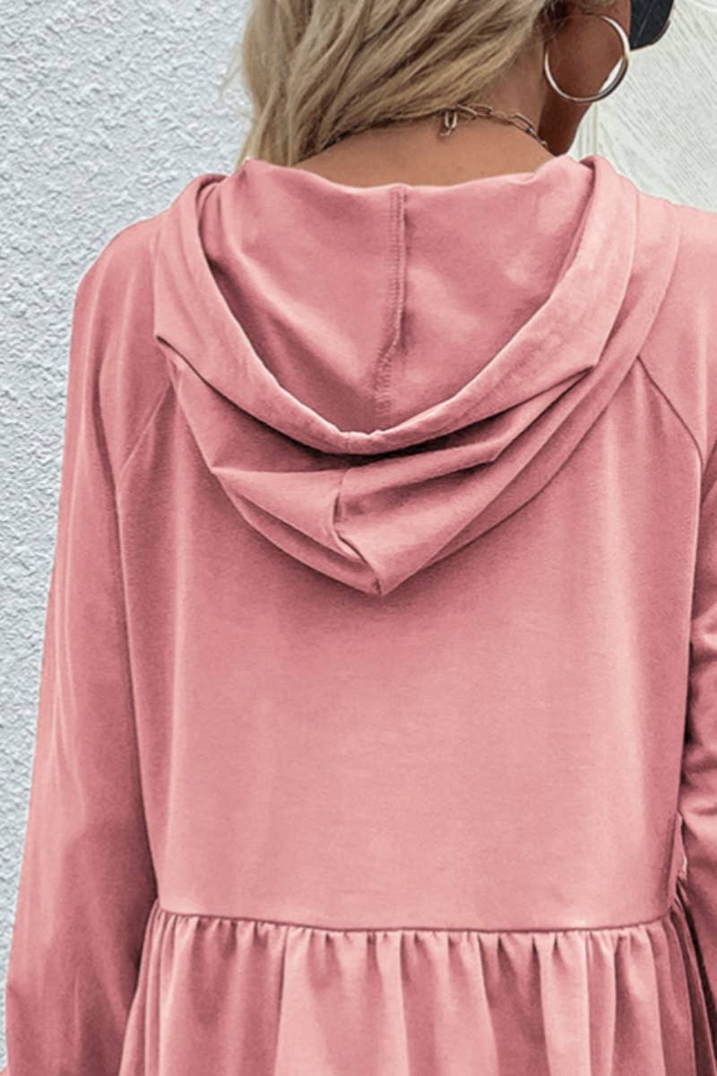 CWOHOL1013_DESIGN HOODED SPLICED LONG-SLEEVED HOODIE