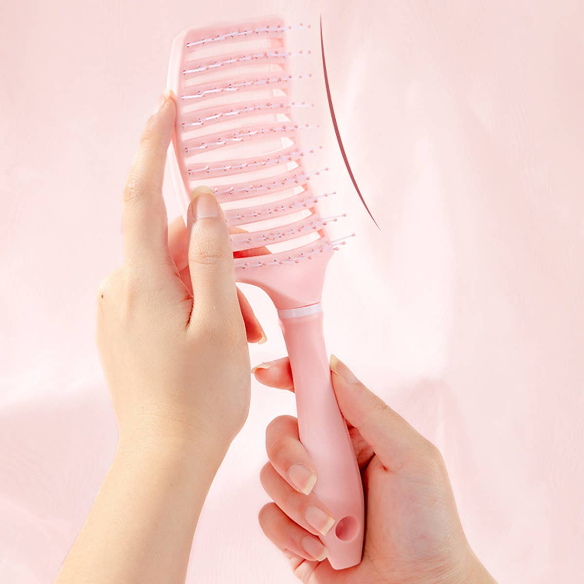 WOMEN HAIR ROOT FLUFFY MASSAGE LARGE CURVED COMB