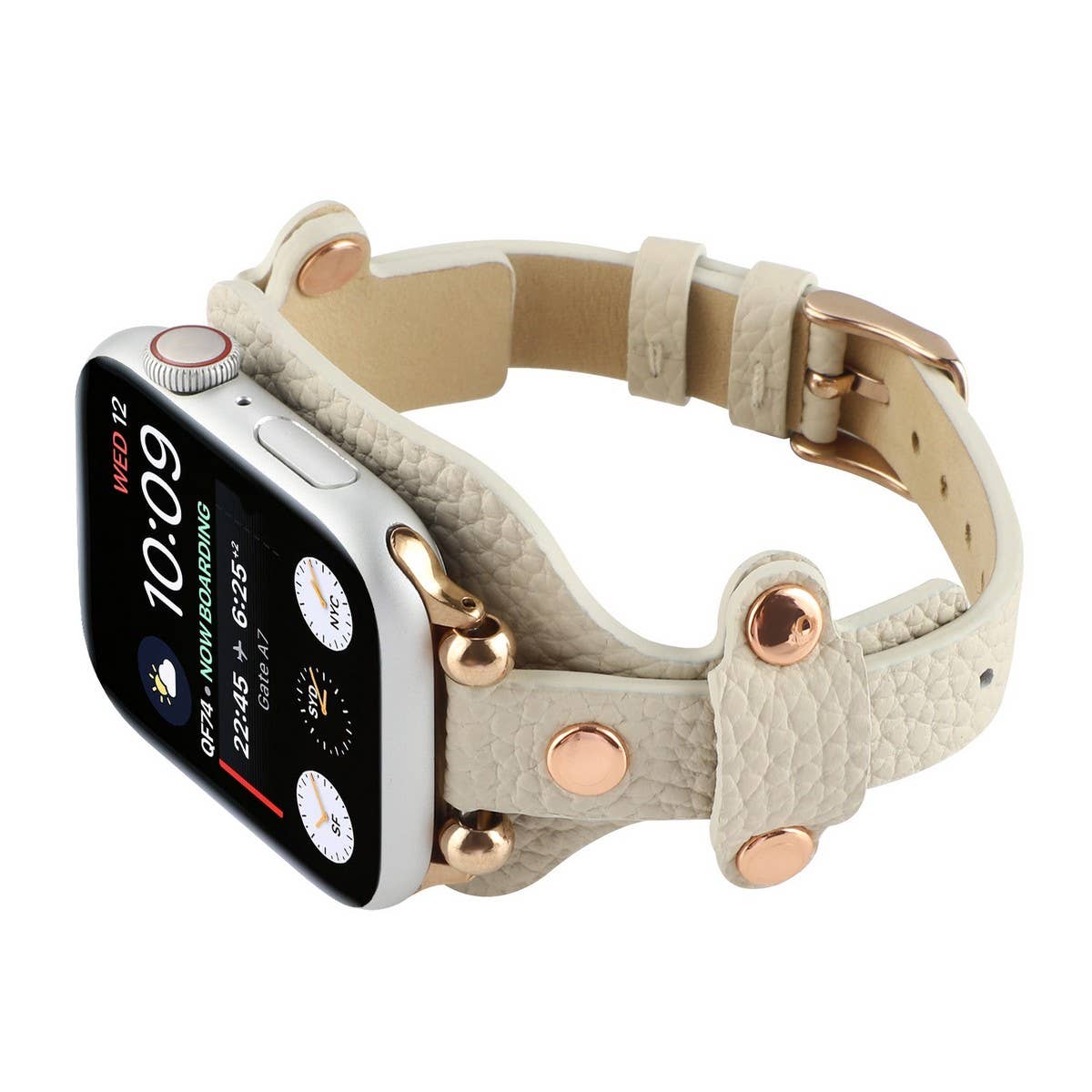 APPLE WATCH9-1 RIVET LEATHER STRAP_CWWW0044
