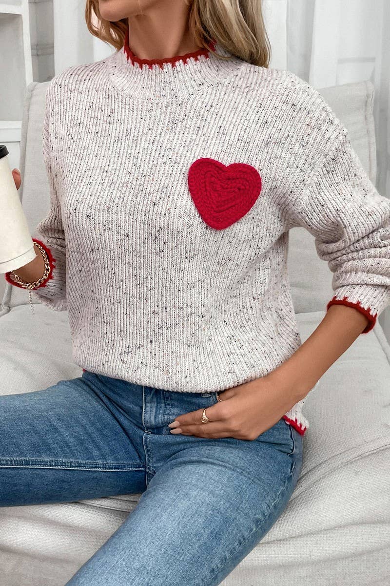 CWOSWL6232_HALF TURTLENECK VALENTINE'S DAY HEART SWEATER