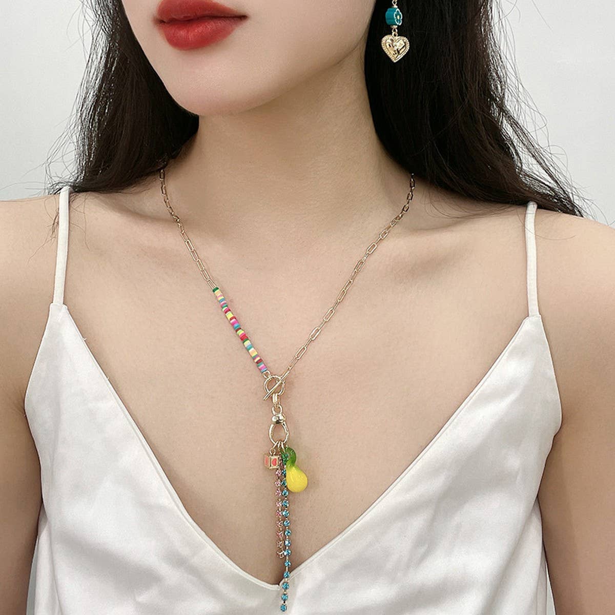 WOMEN'S GEOMETRIC PENDANT STACKING NECKLACE