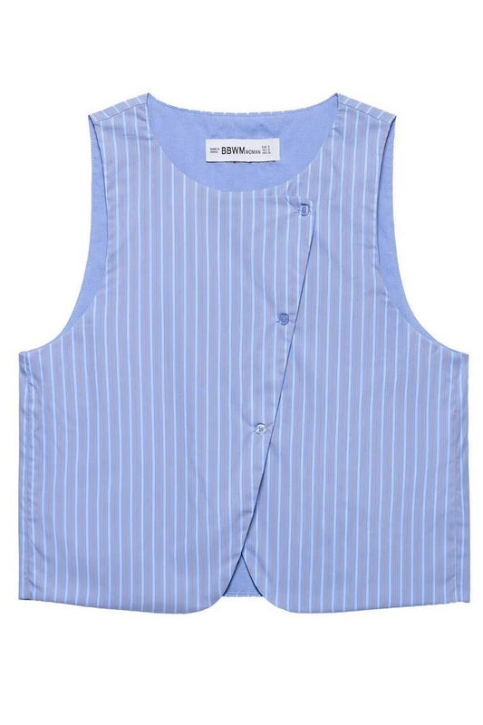 CWSBSSL0152_FASHION CASUAL STRIPED VEST + PANTS SET