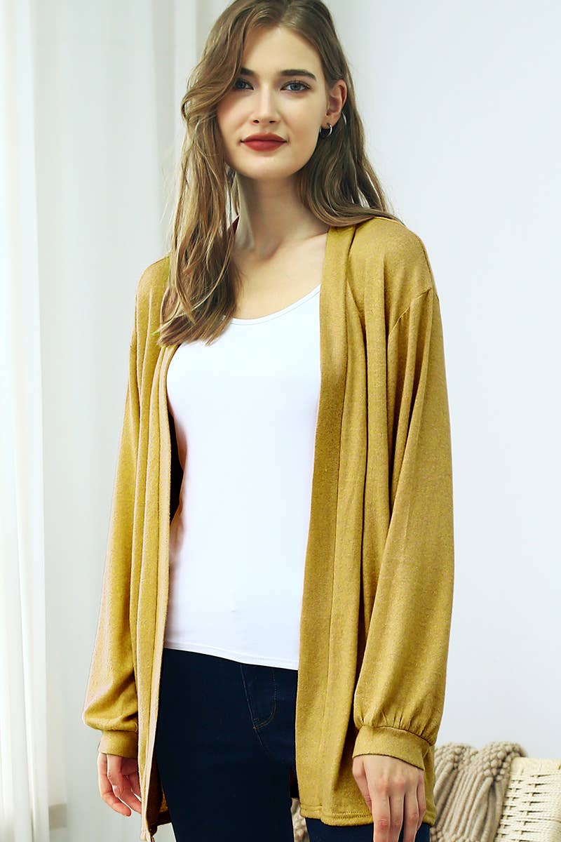 CWOCAL533_Long Sleeve Casual Open Front Long Cardigan