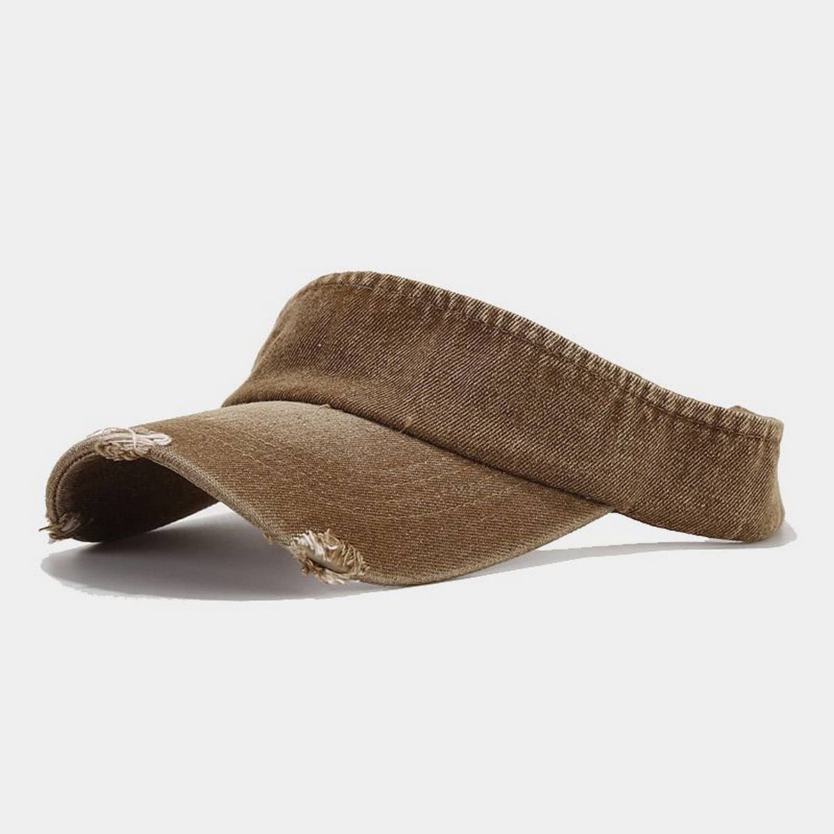 CWAH3175_OUTDOOR RIPPED DENIM TOPLESS SUN VISOR